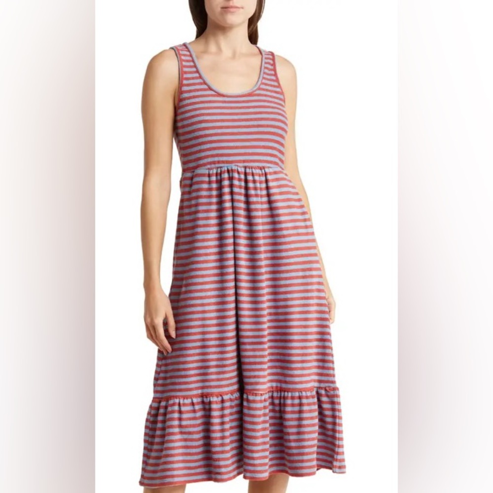 Maisie Beau NWT Ladies Red/Blue Striped Sleeveless dress